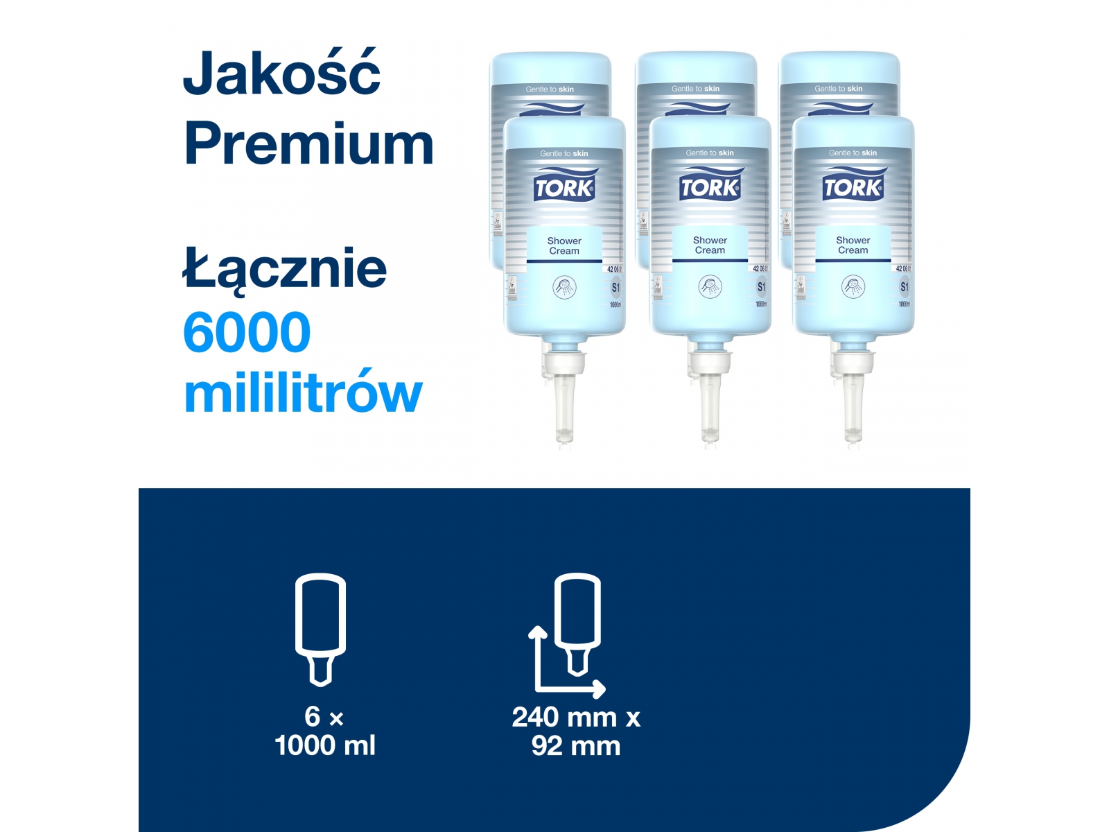 Mydło S4 TORK 424601 Żel pod prysznic Karton 6x 1l